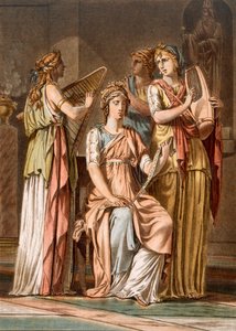 イスラエル人女性合唱団、ピエールミシェルアリックス（1762-1817）1802（色付きのengra） 作： Philippe Chery